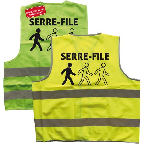 GILET DE SIGNALISATION SERRE.FILE (WGILETSF).- Vert fluo - XL (1/5)