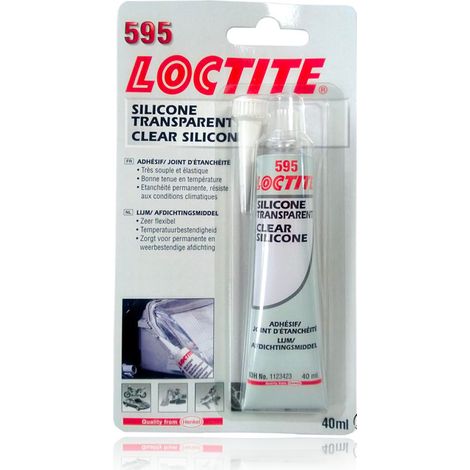 Silicone transparent Loctite SI 595 pour joint d'étanchéité – Résistant aux UV et aux intempéries – Tube 40 ml (1/5)