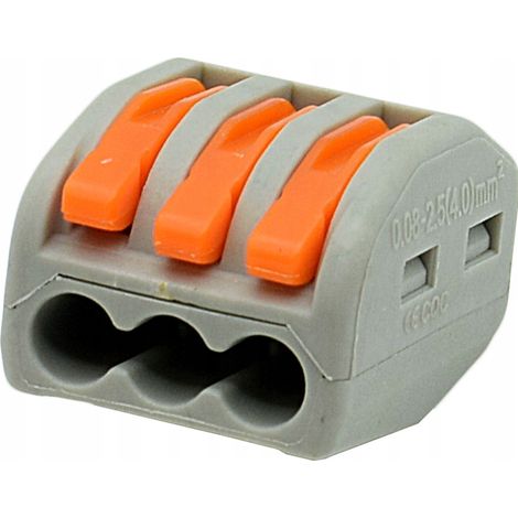 Conector rápido de cable 3x 0,08-4mm2 1 unidad