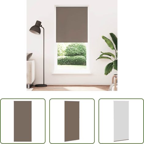 vidaXL Schirmung - Verdunkelungsrollo 104,4 x 230 cm, Stoffbreite 100 cm, Kaffeebraun (1/5)