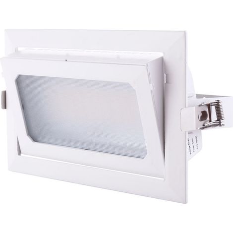 Faretto LED da incasso 50W 6000Lm 4000ºK Rettangolare Orientabile 40.000H [HO-COB-R-OR-50W-W] (1/5)