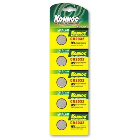 KONNOC Batterie a bottone Litio CR2032 (set 5 pz)