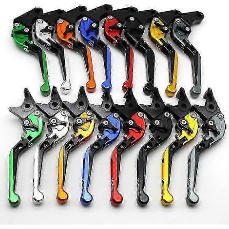 Compatible avec Kawasaki Ninja ZX-14R S Version 2016-2017 ZX14R Accessoires moto Levier de frein et d'embrayage réglable, pliable et extensible (15) (1/4)