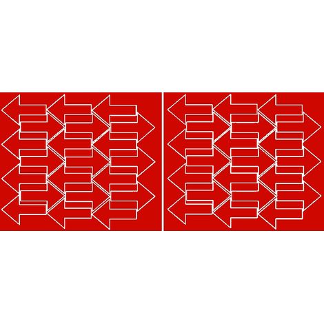 Adesivi a forma di freccia, 7x4,5 cm, 42 pezzi, rossi lucidi