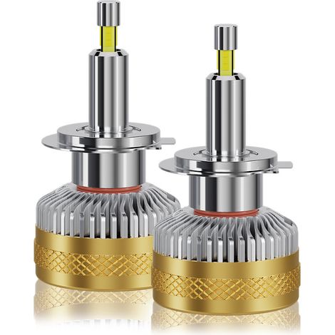 Ampoules Phare LED Auto R8 H7, 8 Côtés 360° Lumineux, 800% Plus Lumineux, Tuyau Refroidissement, Compatible Lentilles, Lot de 2 (1/4)