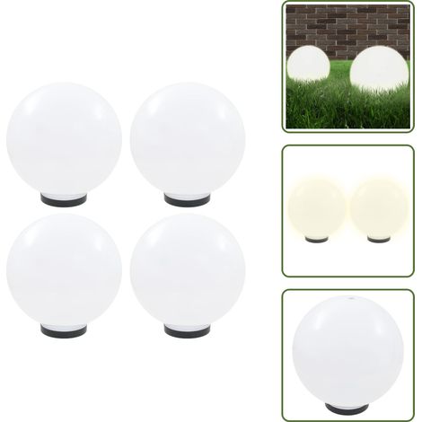 LED-Gartenleuchten 4 Stk. Kugelförmig 30 cm PMMA - LED Gartenleuchte - Outdoor Beleuchtung - Gartendeko - Kunststoff Gartenlicht - Pool Beleuchtung (1/5)