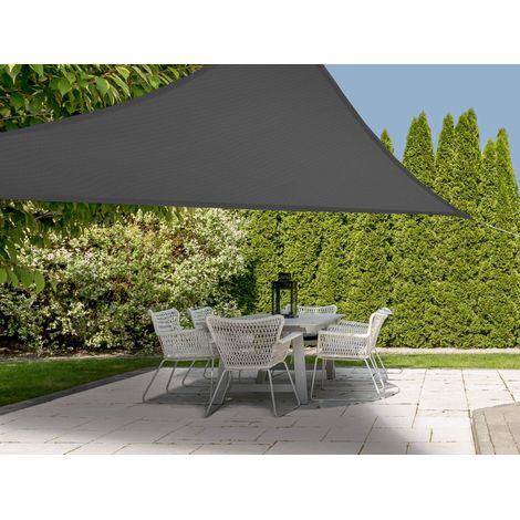 Toile ombrage polyéthylène triangulaire gris 360x360x360cm (1/3)