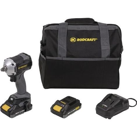 Atornillador de impacto a batería RC 9067 K2 20V 2Ah 12,5mm (1/2Zoll) A4-kt.300 Nm RODCRAFT (1/2)