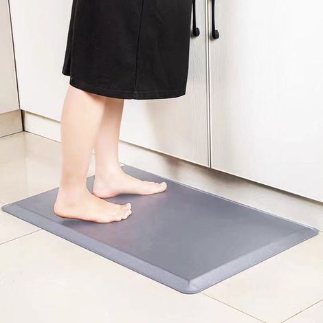 Tapis De Cuisine - Antifatigue - PVC Non Glissant - Imperméable - 44 X 71 Cm - Noir - 1 Pièce (1/5)