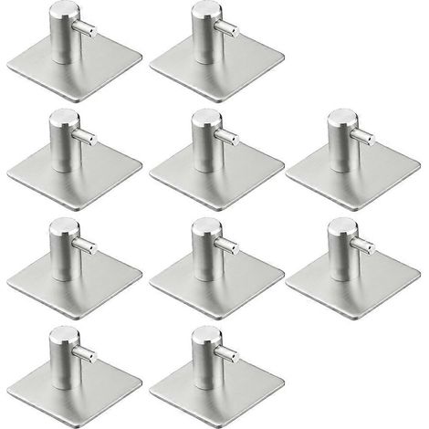 Selbstklebende Edelstahlhaken für Wände oder Türen, Handtuchhalter, rostfreier Kleiderbügel, Kleider- und Mantelaufhänger (1/5)