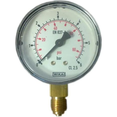 Trockenmanometer Radial D.63 0 bis 6 bar