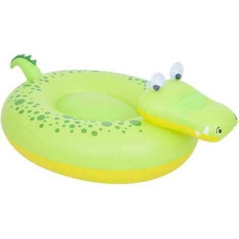 Bouée Gonflable Crocodile - 145 x 95 x 52 cm - Charge Max 45 kg - PVC Haute Résistance - Pour Piscine Jardin Lac - 1 Pièce (1/5)