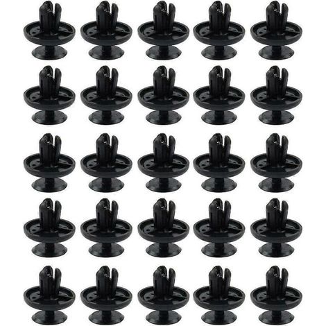 25 attaches de capot moteur pour véhicule, clips de protection sous-capot, fixations rapides en plastique, lot de 25 pièces pour fixation de cache moteur (1/4)