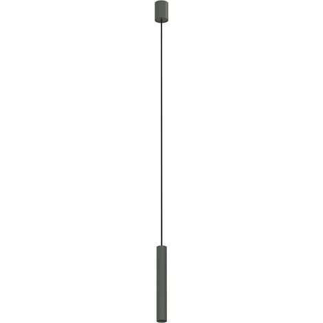 Hängelampe Metall GU10 Ø 4 cm rund H: max. 130 cm Grau Modern Pendelleuchte (1/2)