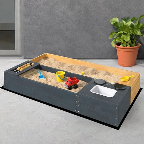 Bac à sable en tannenholz plastique 150 x 90 x 19,5 cm (1/5)