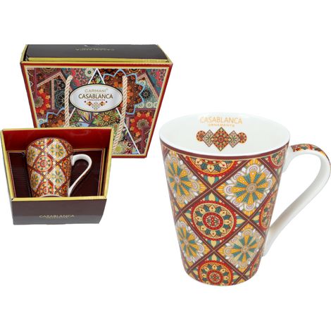 Carmani Porzellanbecher 370 ml – Casablanca-Ornamente, marokkanisches Muster (1/3)