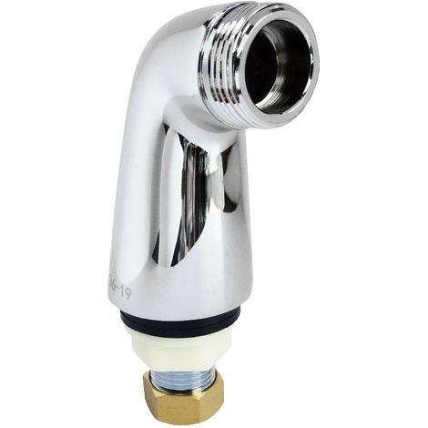 Raccord colonette droit "luxe" chromé (1/4)