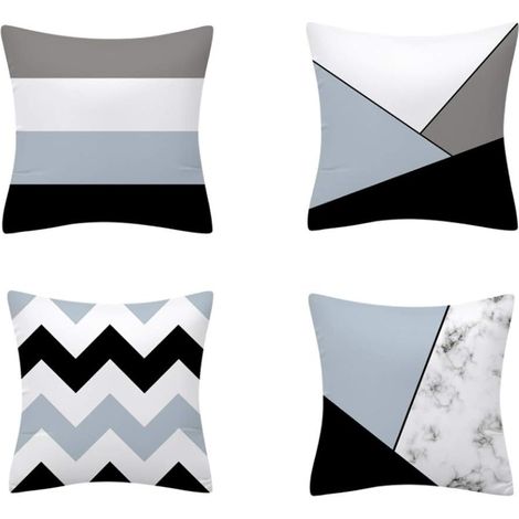 Fundas de cojín 100% algodón y lino, fundas de almohada cuadradas, juegos de fundas de almohada decorativas, fundas de almohada con estampado floral abstracto, adecuadas para salas de estar, dormitori (1/5)