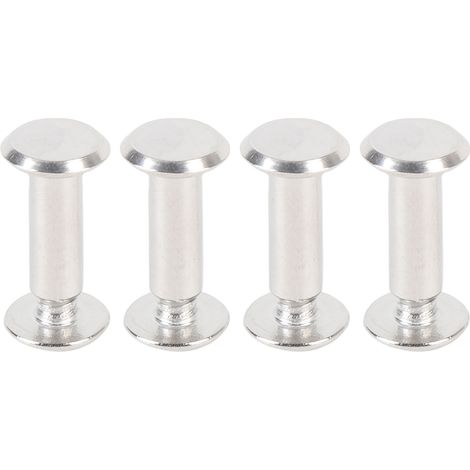 50 Sets Nietbefestigungen M4 5x14x9,5 mm Edelstahl Flachrundkopfnieten und -schrauben für Lederhandwerk und Bekleidung (1/5)