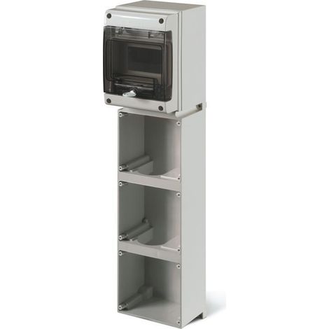 Supporto modulare a parete 3 prese sistema omnia ip66 136x616x146 mm scame 572.0313