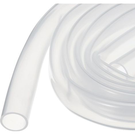 Tuyau en Silicone de 1M (3Pieds) 16mm DI 19mm DE Transparent pour Usage Industriel, Tuyau en Plastique Clair en Silicone pour Pompage, Vidange, Irrigation, Brassage, 5/8" x 3/4" (1/5)