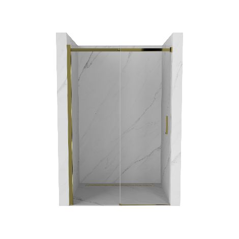 Mexen Omega ausziehbare Duschtür 100 cm, Transparent, Gold - 825-100-000-50-00 (1/5)