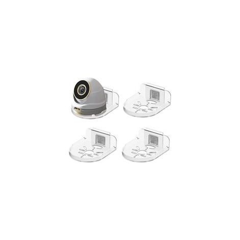 Support de caméra murale, support pour caméra de surveillance, support universel en plastique pour caméra pour montage mural en intérieur extérieur, 4 pièces (1/5)