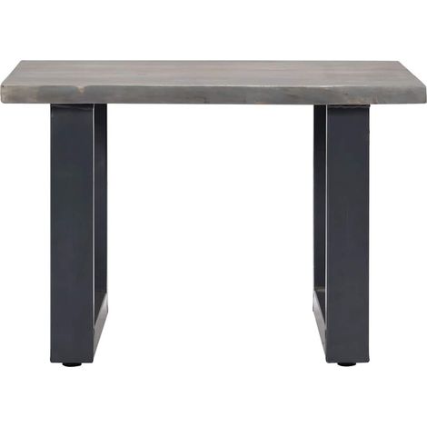 Maison Exclusive - Couchtisch mit Naturkanten Grau 60x60x40 cm Ma