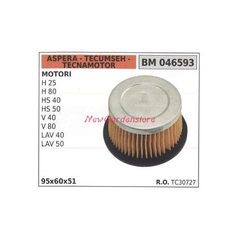 Filtro aria ASPERA motore rasaerba tosaerba tagliaerba H 25 80 HS 40 50  046593
