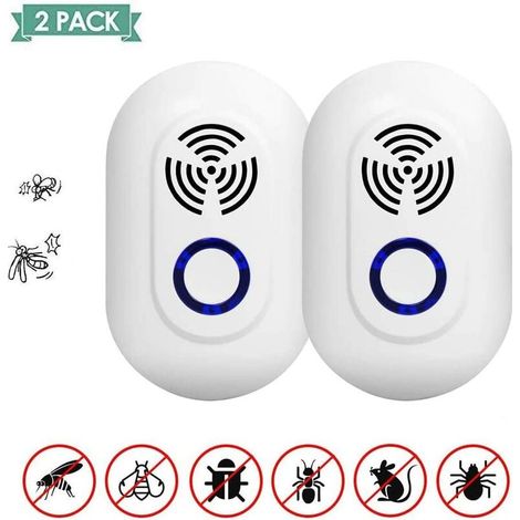 Ultrasonic Rodent Repeller Electronic Rodenticide Insect Cockroach Pest Environmental Protection Natural Organic Rodenticide (2pcs) (1/5)