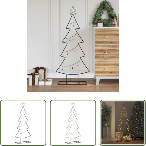 Metallbaum -  Metall Weihnachtsbaum mit Ständer Schwarz 125 cm Stahl