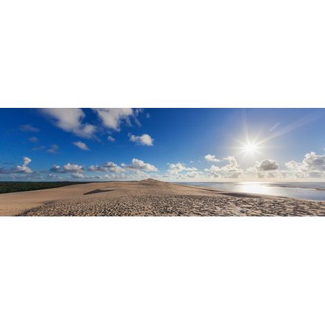 Tableau sur toile Arcachon soleil 45x135 cm - Impression sur Toile Murale Décorative - Image imprimée en HD sur Toile - Toile sur Châssis en Bois FSC - Fabriqué en France (1/4)
