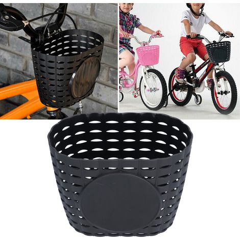 Panier avant renforcé pour vélos enfants, panier de vélo, panier suspendu pour vélo enfant, panier à provisions, noir (1/5)