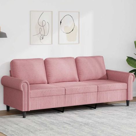 3-Sitzer-Sofa Rosa 180 cm Samt