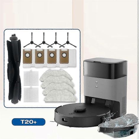 Accessoires pour robot laveur T20 : brosse principale, filtre HEPA, chiffon de rechange SZRH AK (1/4)