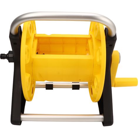 G1/2 Dévidoir de Jardin Jaune, Chariot pour Tuyau d'Arrosage 20m, Outil de Lavage Auto pour Pelouse Extérieur (1/5)