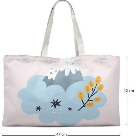 Sac Shopping - Toile De Coton - 47 X 42 Cm - Anse Longue - Réutilisable - 1 Pièce (1/4)