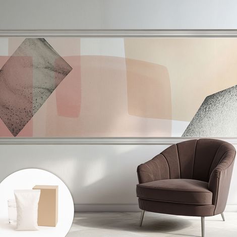 Papier peint intissé décoratif pour salon chambre et cuisine Facile à poser avec colle Silhouettes délicates 250x104 cm (1/5)