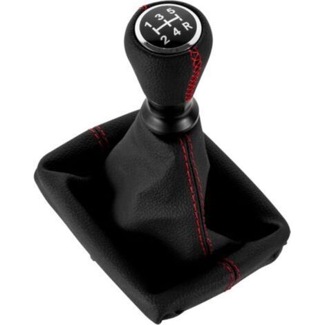 Pair Pommeau de levier de vitesse en cuir – Soufflet compatible Peugeot 206 406 – Installation rapide et confortable – Matériaux de haute qualité