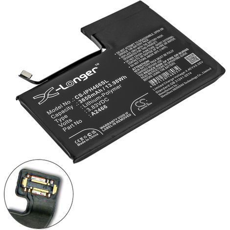 NX - Batterie téléphone, smartphone, GSM pour iPhone 12 Pro Max 3.83V 3650mAh - A2466 (1/4)