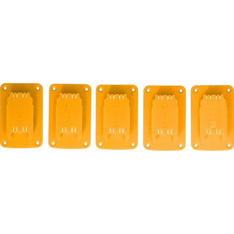 5Pcs Tool Holder Mount Battery Fixing Bracket Storage Rack for Milwaukee Power ToolsYellow