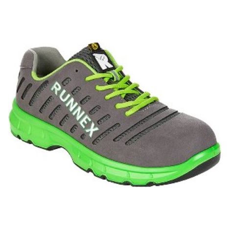 RUNNEX® S1P ESD-Sicherheitshalbschuhe FlexStar grau/ grün 5170 Gr.48 (1/2)