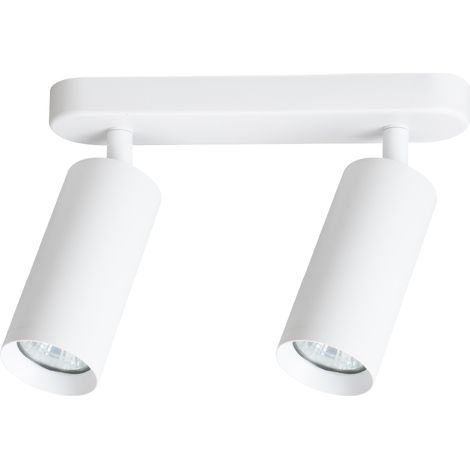 Plafonnier moderne blanc 26 cm 2 spots orientables 2xGU10 10 W MICA Milagro (1/5)