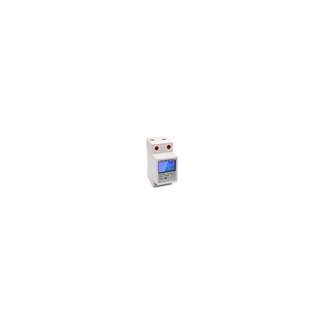 Compteur EDF Compteur d'énergie monophasé à rail DIN 5-80A 220V 50Hz compteur électronique de KWh avec affichage numérique à rétroéclairage LCD DDM15SD, blanc - blanc (1/5)