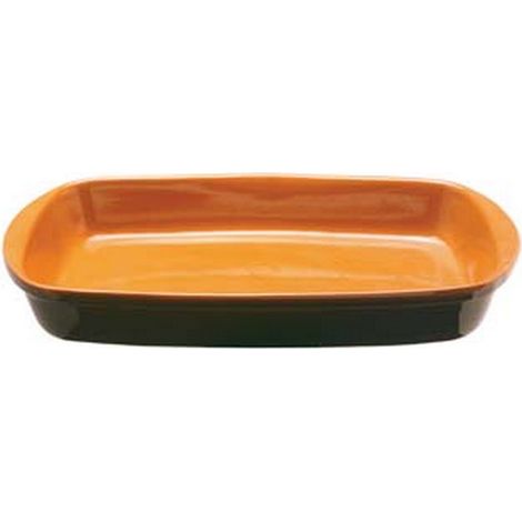 1PZ teglia rettangolare in terracotta brunella - cm.32x18