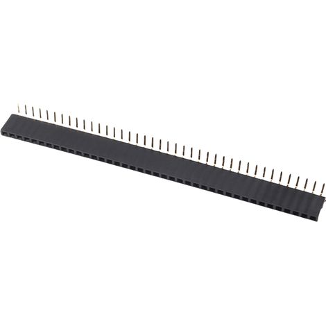 Écrou coudé femelle à une rangée, entraxe de 2,54 mm, base à 90° horizontale, 1 x 2P3P4P5P6P8P, 1 x 40P2,54 (1/2)
