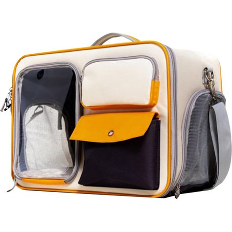 Sac à dos de transport pour animaux de compagnie, grande capacité, en tissu Oxford anti-griffures, portable pour chats, chiens et chiots (1/4)