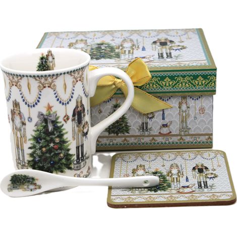 Mug en porcelaine Casse-Noisette de Noël, cuillère, boîte décorative (1/5)