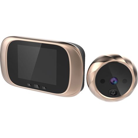 Sonnette vidéo numérique avec judas, écran LCD 2,8 pouces, vision nocturne et prise de photos. Surveillance numérique de votre domicile pour la sécurité de votre maison. (1/3)
