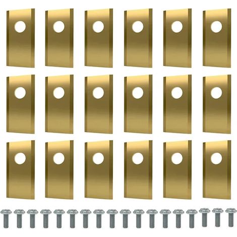 (18 pièces dorées) Lames de rechange pour tondeuse robot Worx Landroid (1/4)
